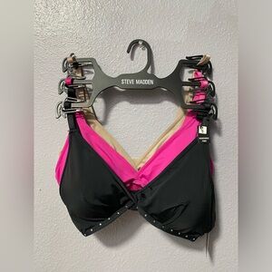 Steve Madden Set of 3 Bedazzled Bikini Tops NWT